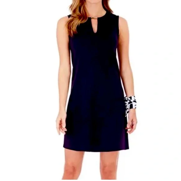 Jude Connally Women's Nadine Ponte Shift Dress in Black Size XS - Picture 1 of 6